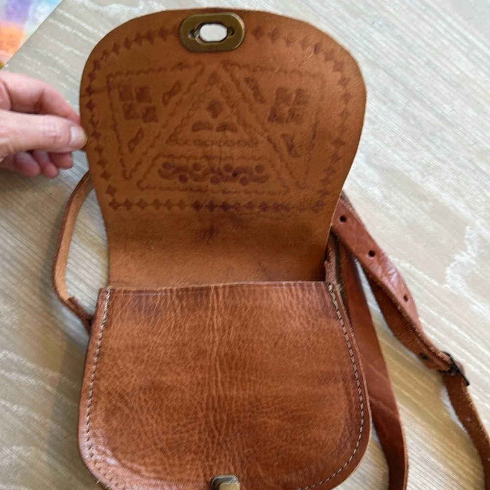 Vintage leather shoulder bag - Picture 4 of 7